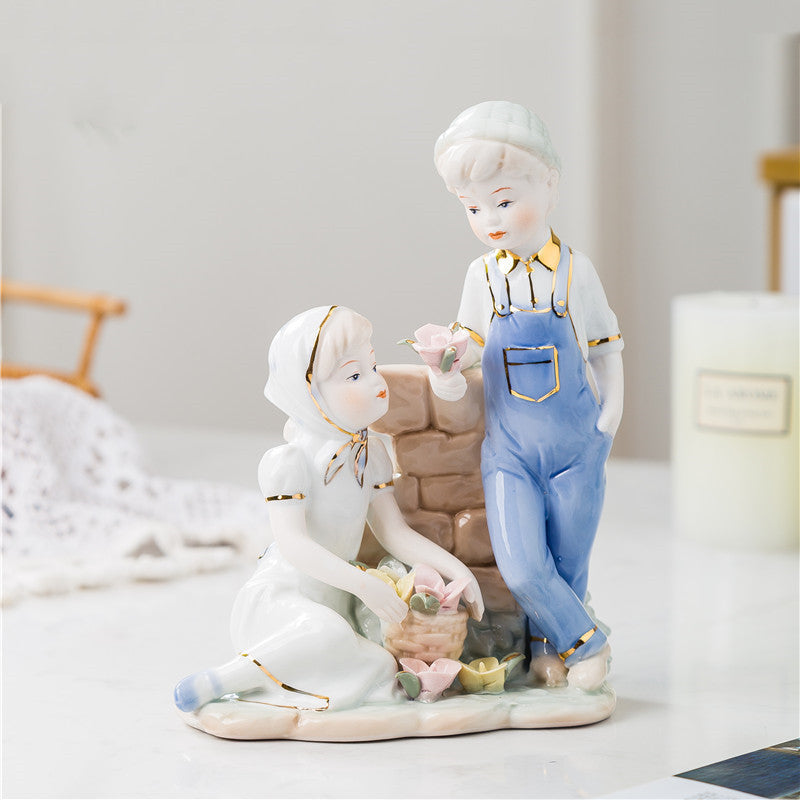 Handcrafted Ceramic Figures – Elegant Home Decoration Ornaments