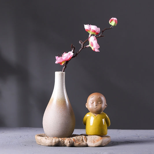 Ceramic Little Monk Tea Table Decoration – Charming Ornament for Tea Lovers