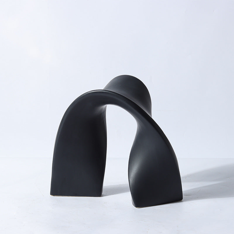 Minimalist Abstract Ribbon Ceramic Ornaments