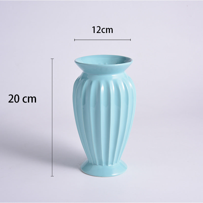 European Light Luxury Ceramic Vase – Creative Decorative Ornament