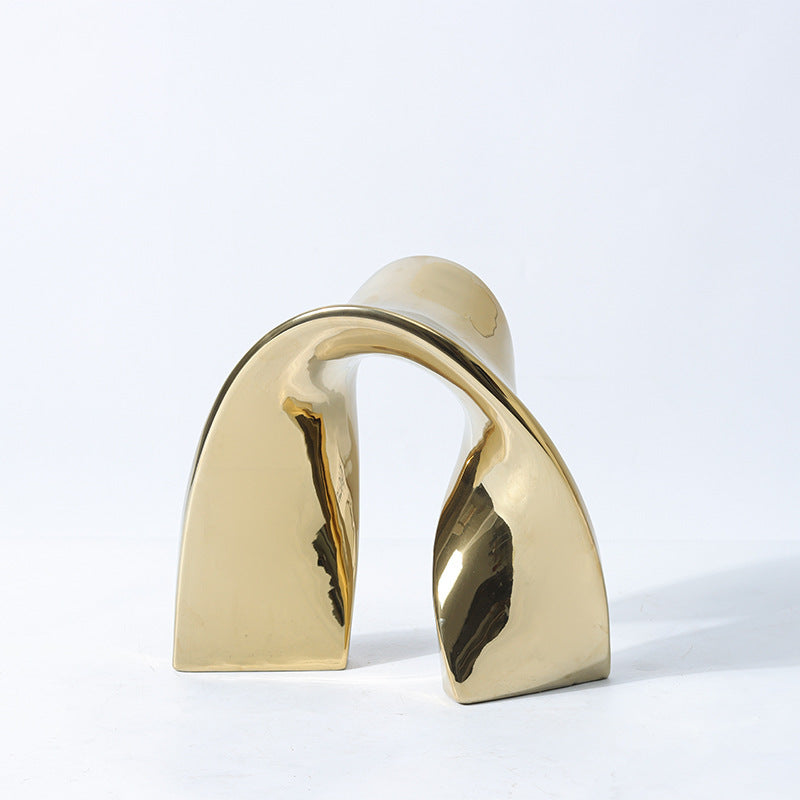 Minimalist Abstract Ribbon Ceramic Ornaments