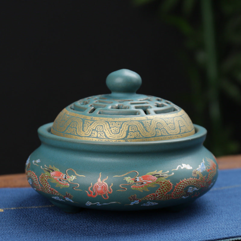 Ceramic Censer Crafts Ornament – Handcrafted Incense Burner for Home Decor