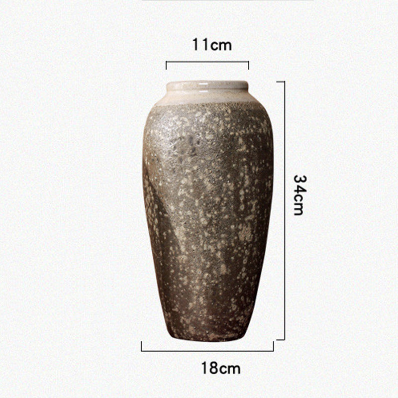 Mottled Retro Chinese Ceramic Vase – Decorative Ornament