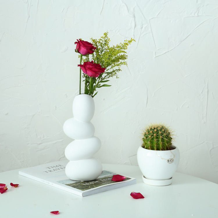 Simple Ceramic Hydroponic Vase – Decorative Ornaments