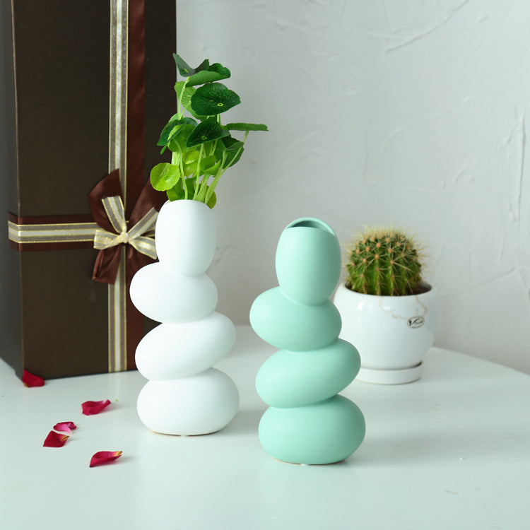 Simple Ceramic Hydroponic Vase – Decorative Ornaments