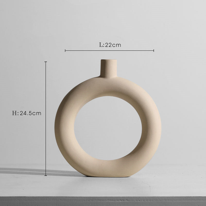 Modern Minimalist Ceramic Vase – Flower Ornaments