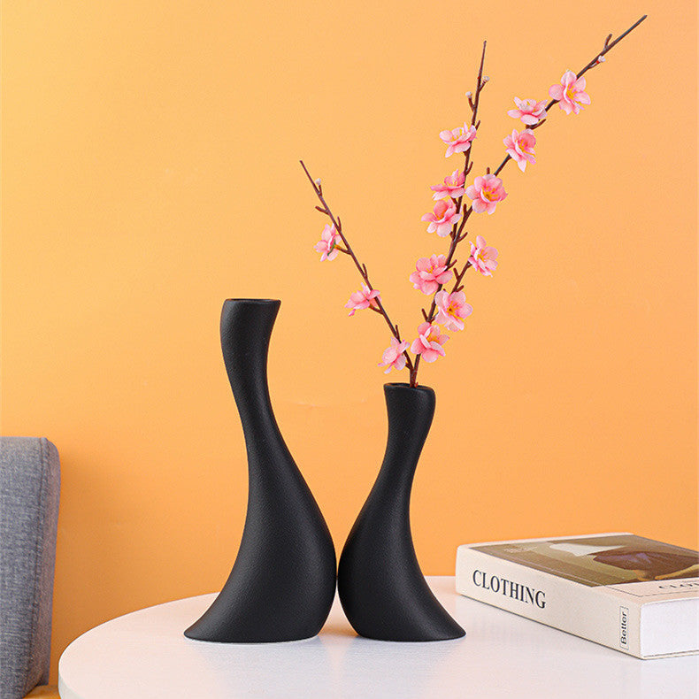 Frosted Ceramic Vase Ornament – Creative Modern Simple Decor