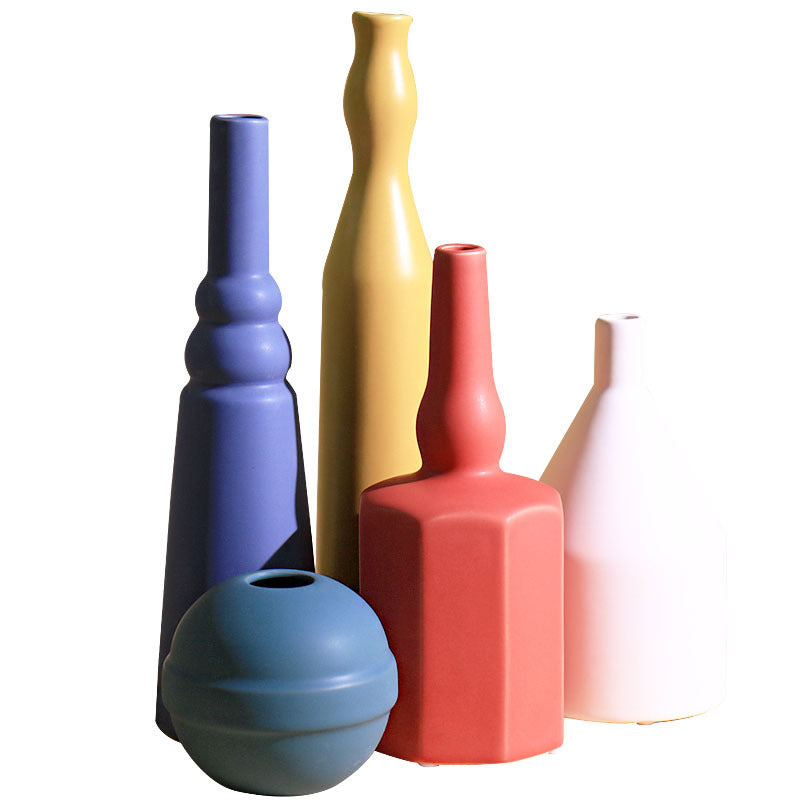 Colored Ceramic Vase Ornaments – Vibrant Decorative Pieces for Home Décor