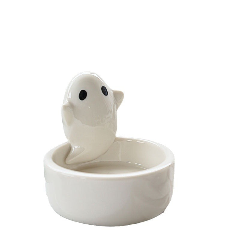 Ceramic Ghost Candlestick Ornaments – Spooky and Fun Home Décor