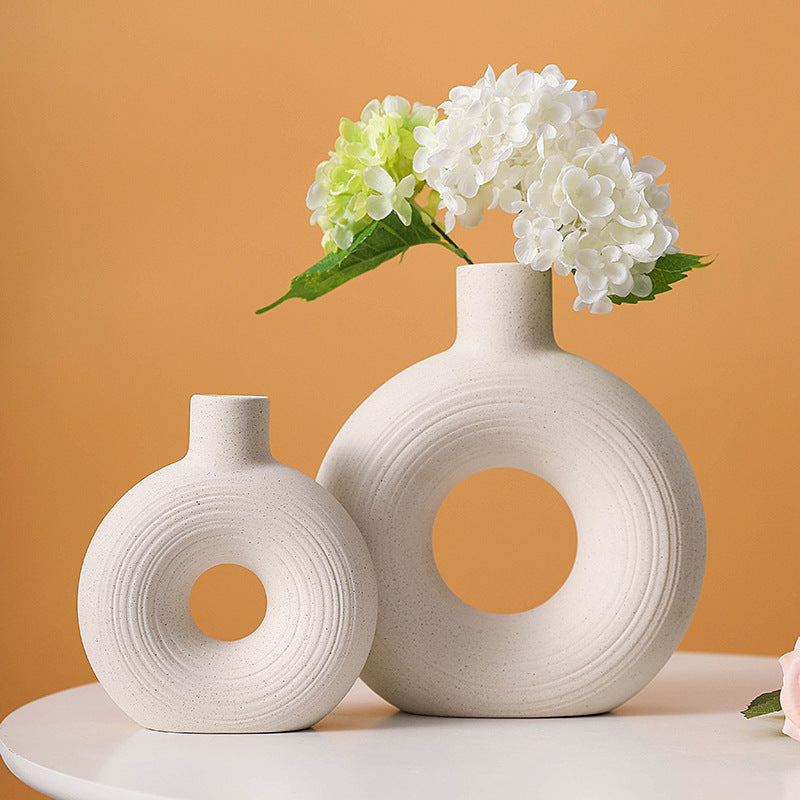 European-style Frosted Ceramic Vase – Creative Decorative Ornament