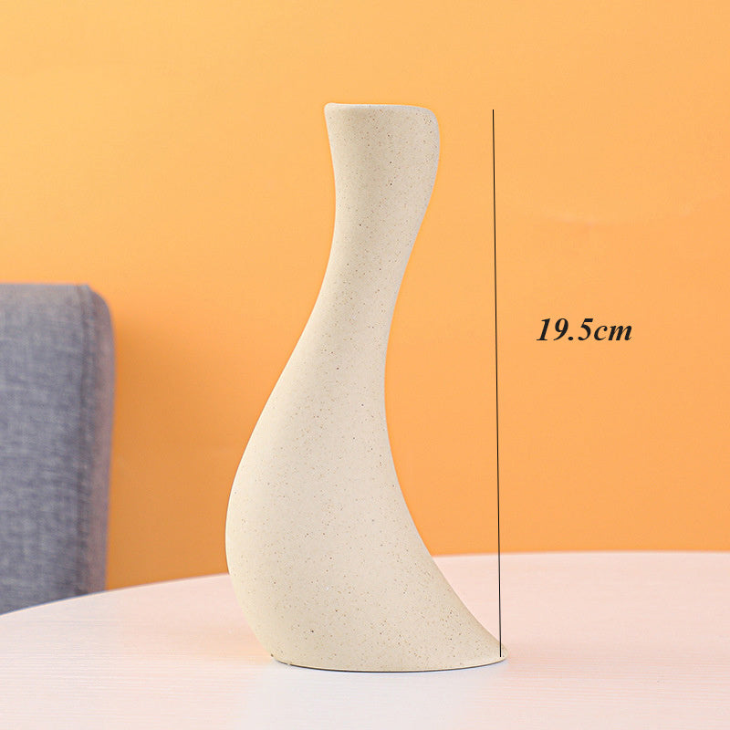 Frosted Ceramic Vase Ornament – Creative Modern Simple Decor