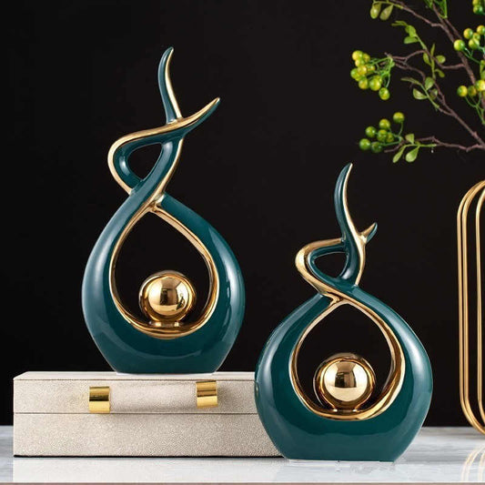 Modern Minimalist Ceramic Ornaments – Light Luxury Home Decor