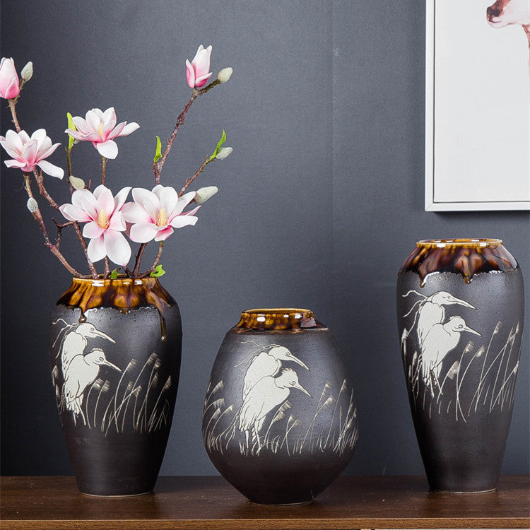 Handmade Ceramic Vase – Creative Home Living Room Decoration Ornament