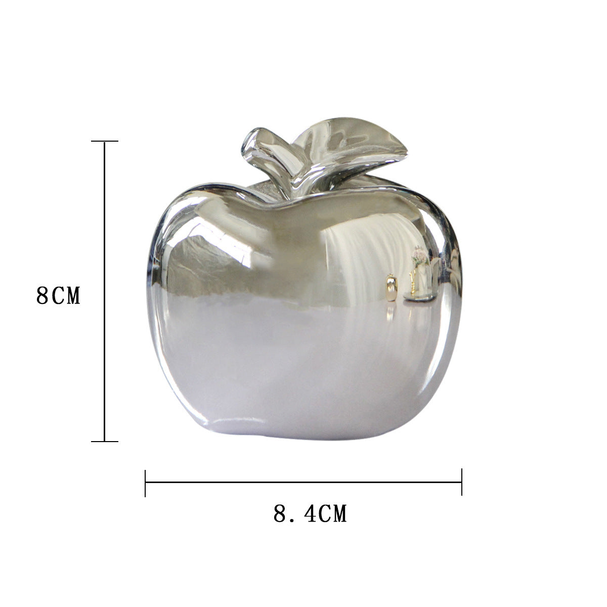 Golden and Silver Ceramic Apple Ornaments – Elegant Decorative Home Pieces