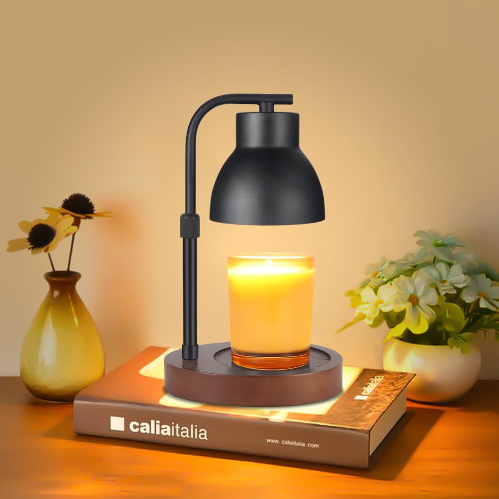 Dimmable Candle Warmer Lamp Adjustable Height Electric Wax Melt Warmer for Jar Scented Candles Suitable for Home Decor Birthday for Women Mom Grandma（with Bulbs）