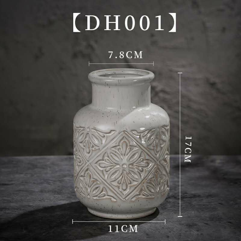 Nordic Creative Art Face Ceramic Vase – Decorative Ornament