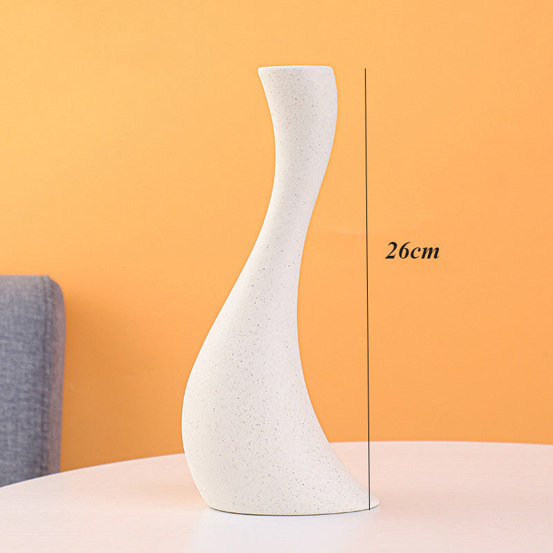 Frosted Ceramic Vase Ornament – Creative Modern Simple Decor