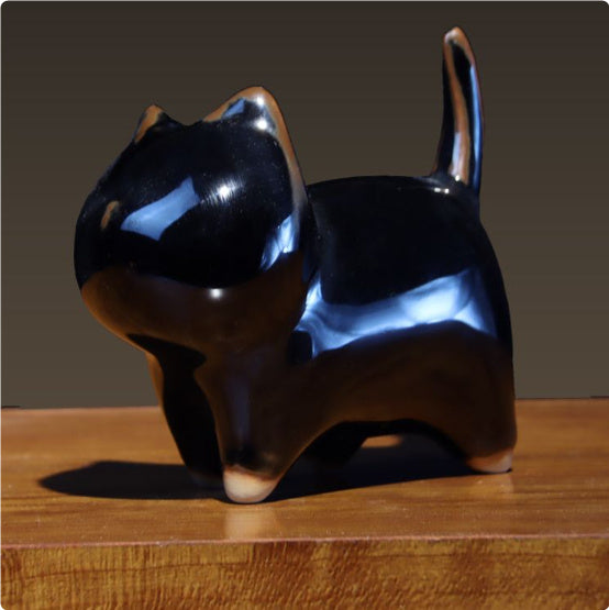 Mud Sky Jun Porcelain Little Cat – Ceramic Decorative Ornament