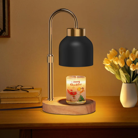 Candle Warmer Lamp with 2 Bulbs,seenlast Candle Warmer with Dimmer Adjustable Height, Electric Wax Warmer Vintage Home Decor,2/4/8H Timer