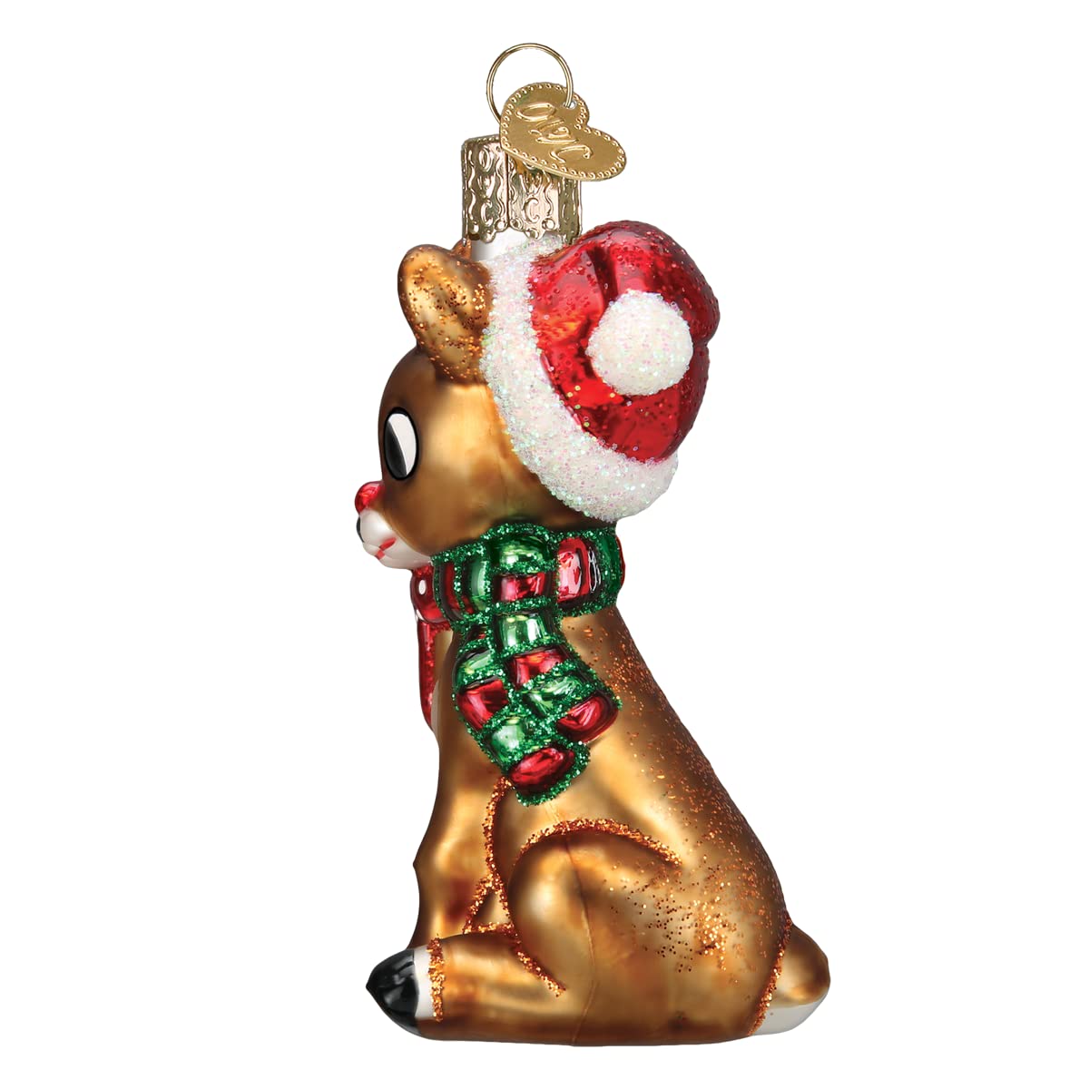 Old World Christmas Rudolph The Red-Nosed Reindeer Rudolph and Clarice Glass Blown Ornament for Christmas Tree