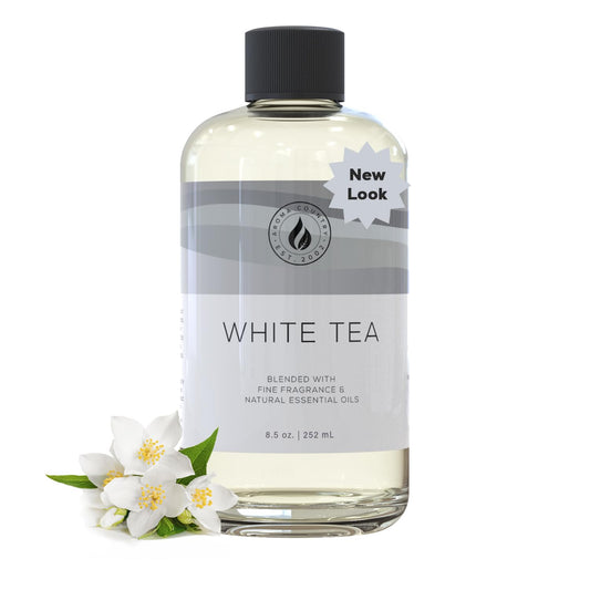 Aroma Country White Tea Diffuser Oil - Luxury Essential Oils for Diffuser Refill & Air Freshener Room Spray, Long-Lasting, Natural Home Fragrance and Hotel Scent for Diffusers & Machines - 8.5 Fl. oz