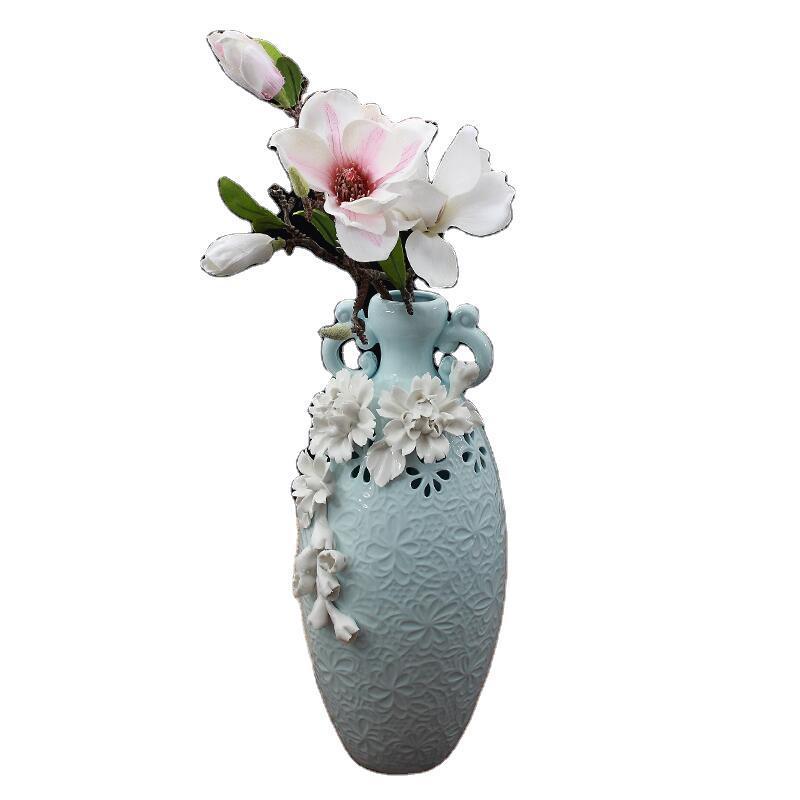 Hand-Held Ceramic Vase Ornament – Flower Arrangement Decor