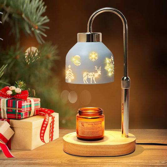 Lukasa Christmas Candle Warmer Lamp, with Timer and Dimmer, Adjustable Height Candle Lamp, House Warming Gifts New Home Decor, Gifts for Women Mom, Wax Melt Warmer for Scented Jar Candles