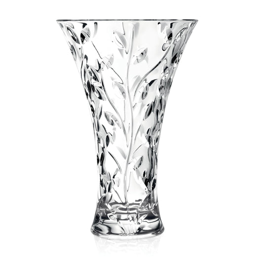 Lorren Home Trends Crystal Laurus Vase 11"-Made In Italy