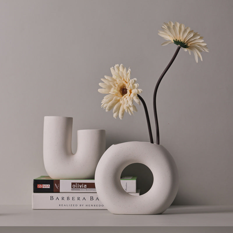 Modern Minimalist Ceramic Vase – Art Decorative Ornaments for Home