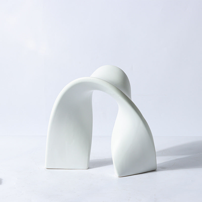 Minimalist Abstract Ribbon Ceramic Ornaments