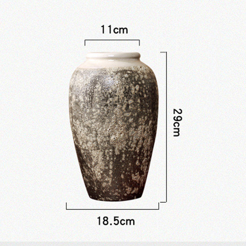 Mottled Retro Chinese Ceramic Vase – Decorative Ornament