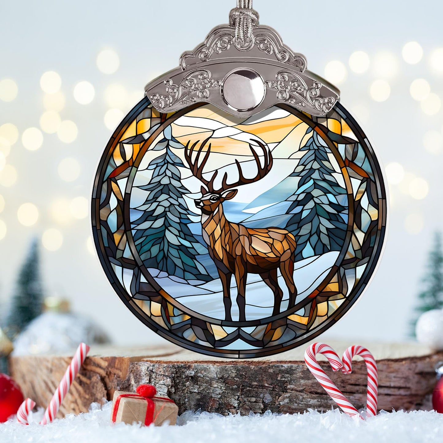 Christmas Tree Ornaments - Deer Ornaments - Deer Ornaments for Christmas Tree - Deer Christmas Decorations - Deer Lovers Gift - Deer Themed Gifts - Gift for Wild Animal Lovers