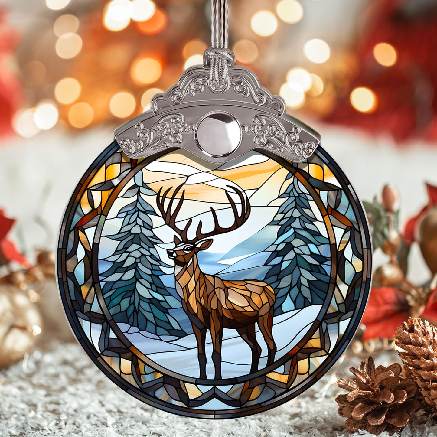 Christmas Tree Ornaments - Deer Ornaments - Deer Ornaments for Christmas Tree - Deer Christmas Decorations - Deer Lovers Gift - Deer Themed Gifts - Gift for Wild Animal Lovers