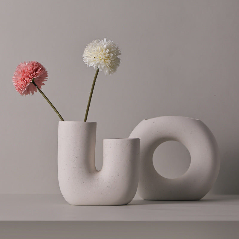 Modern Minimalist Ceramic Vase – Art Decorative Ornaments for Home