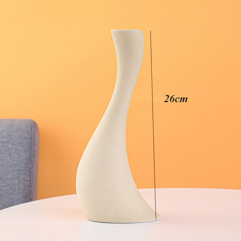 Frosted Ceramic Vase Ornament – Creative Modern Simple Decor