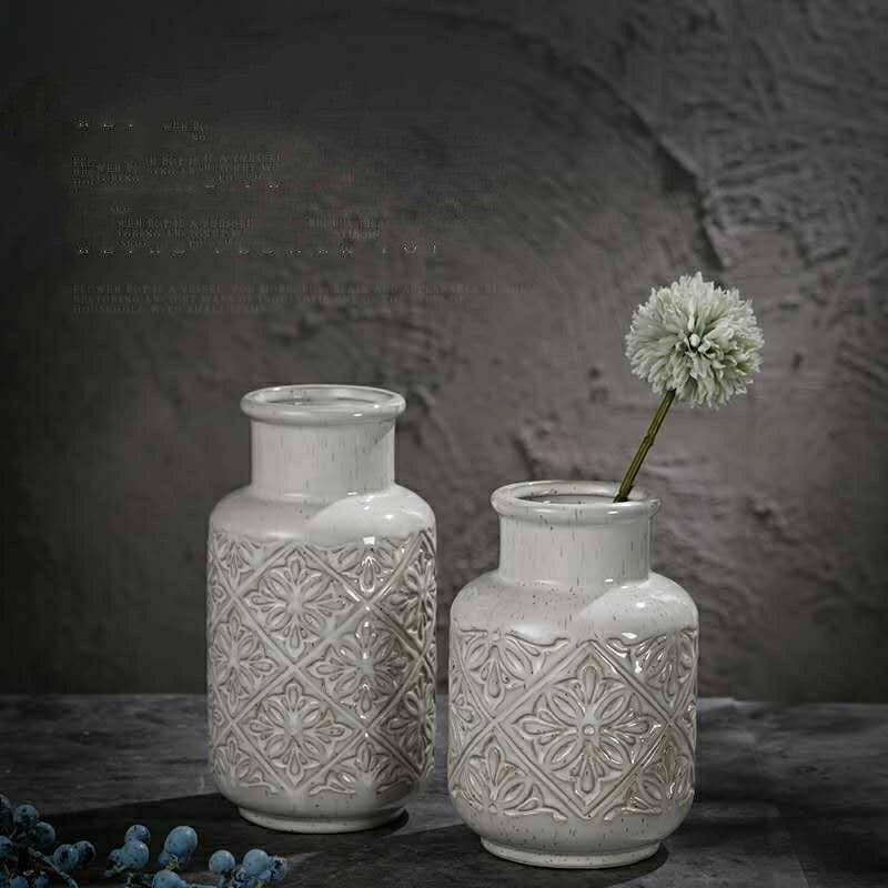 Nordic Creative Art Face Ceramic Vase – Decorative Ornament