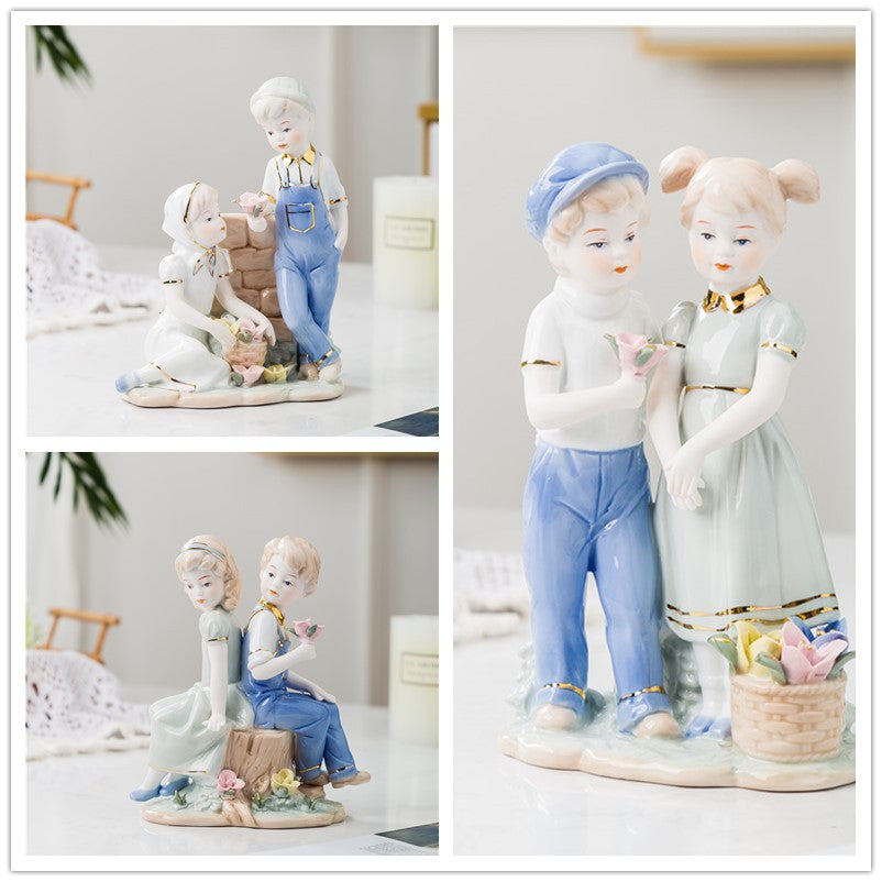 Handcrafted Ceramic Figures – Elegant Home Decoration Ornaments