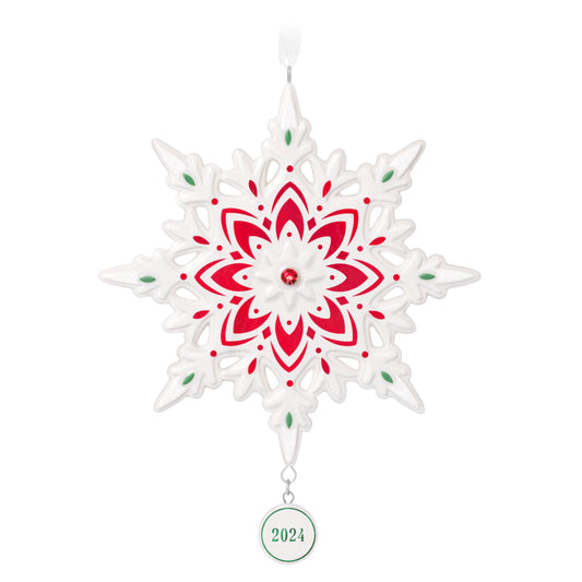 Hallmark Keepsake Christmas Ornament 2024, Snowflake 2024, Porcelain, Snowflake Gifts