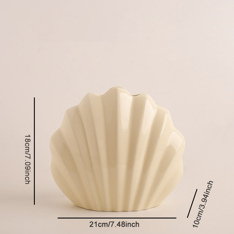 Shell Ceramic Vase - Ins Style Home Decor