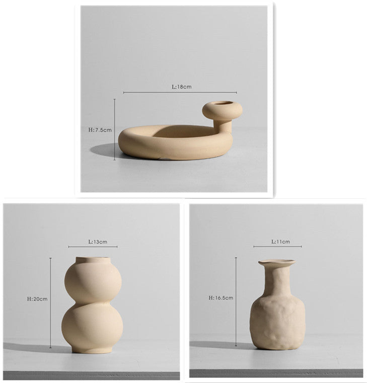 Modern Minimalist Ceramic Vase – Flower Ornaments