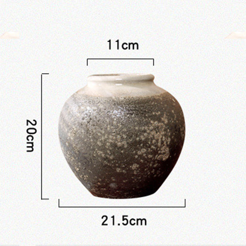 Mottled Retro Chinese Ceramic Vase – Decorative Ornament