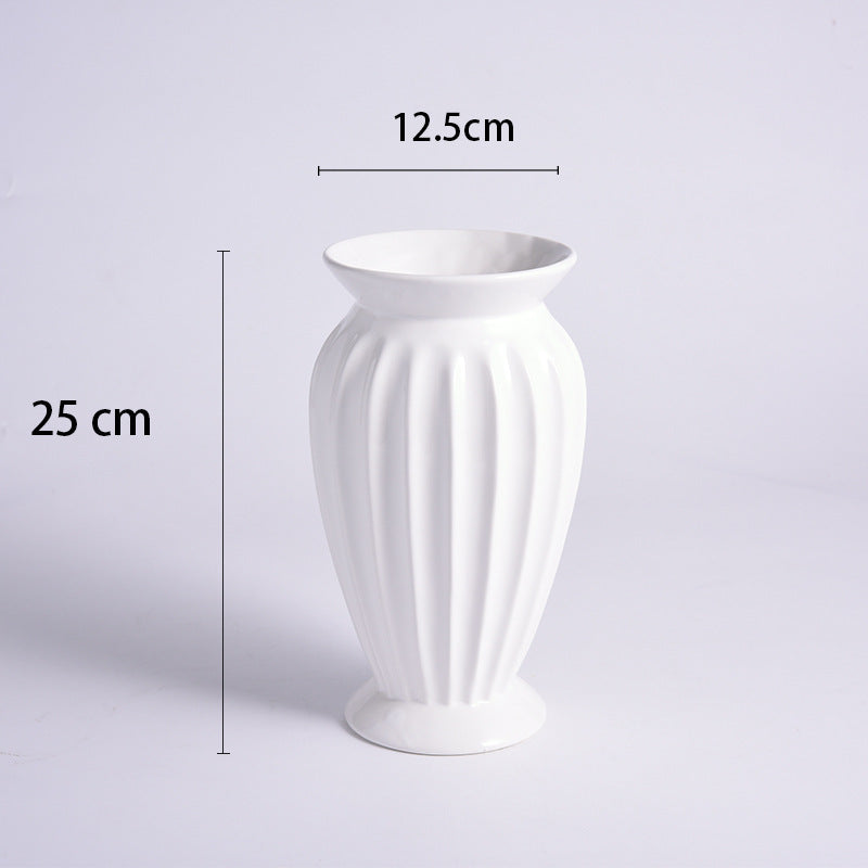 European Light Luxury Ceramic Vase – Creative Decorative Ornament