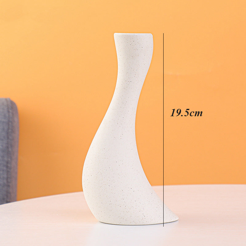 Frosted Ceramic Vase Ornament – Creative Modern Simple Decor